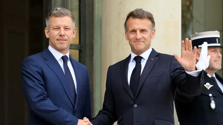 Ukrajnáról is tárgyal Magyar Péter az Élysée Palotában