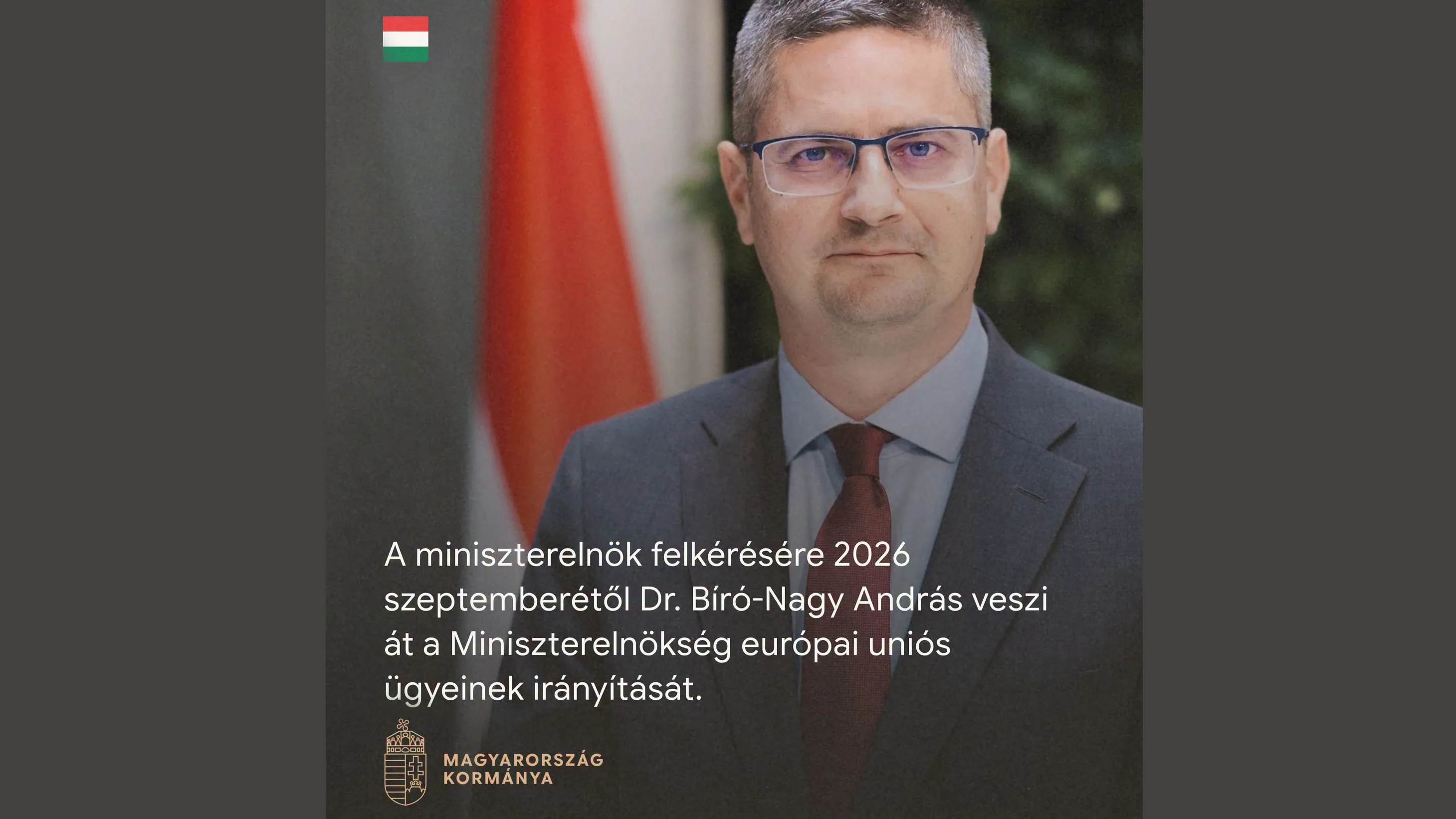 Az európai uniós ügyekkel bővül Bíró-Nagy András feladatköre a Miniszterelnökségen