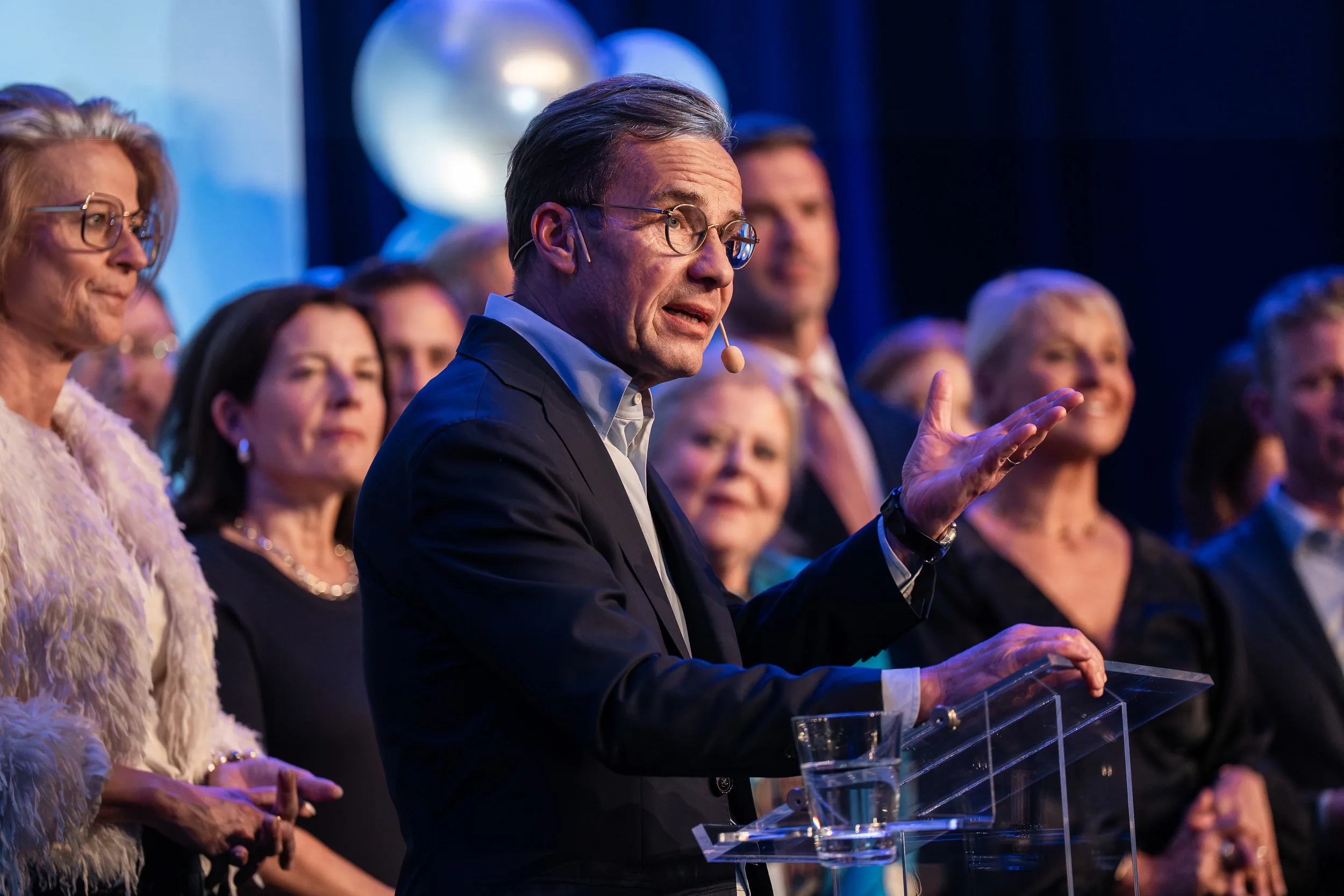 2026. szeptember 14., Stockholm, Svédország. Ulf Kristersson svéd miniszterelnök beszédet mond a mérsékelt párt választási gyűlésén a 2026. szeptember 13-i stockholmi svéd parlamenti választások után. 2026. szeptember 14., Stockholm, Svédország. Ulf Kristersson svéd miniszterelnök beszédet mond a mérsékelt párt választási gyűlésén a 2026. szeptember 13-i stockholmi svéd parlamenti választások után.