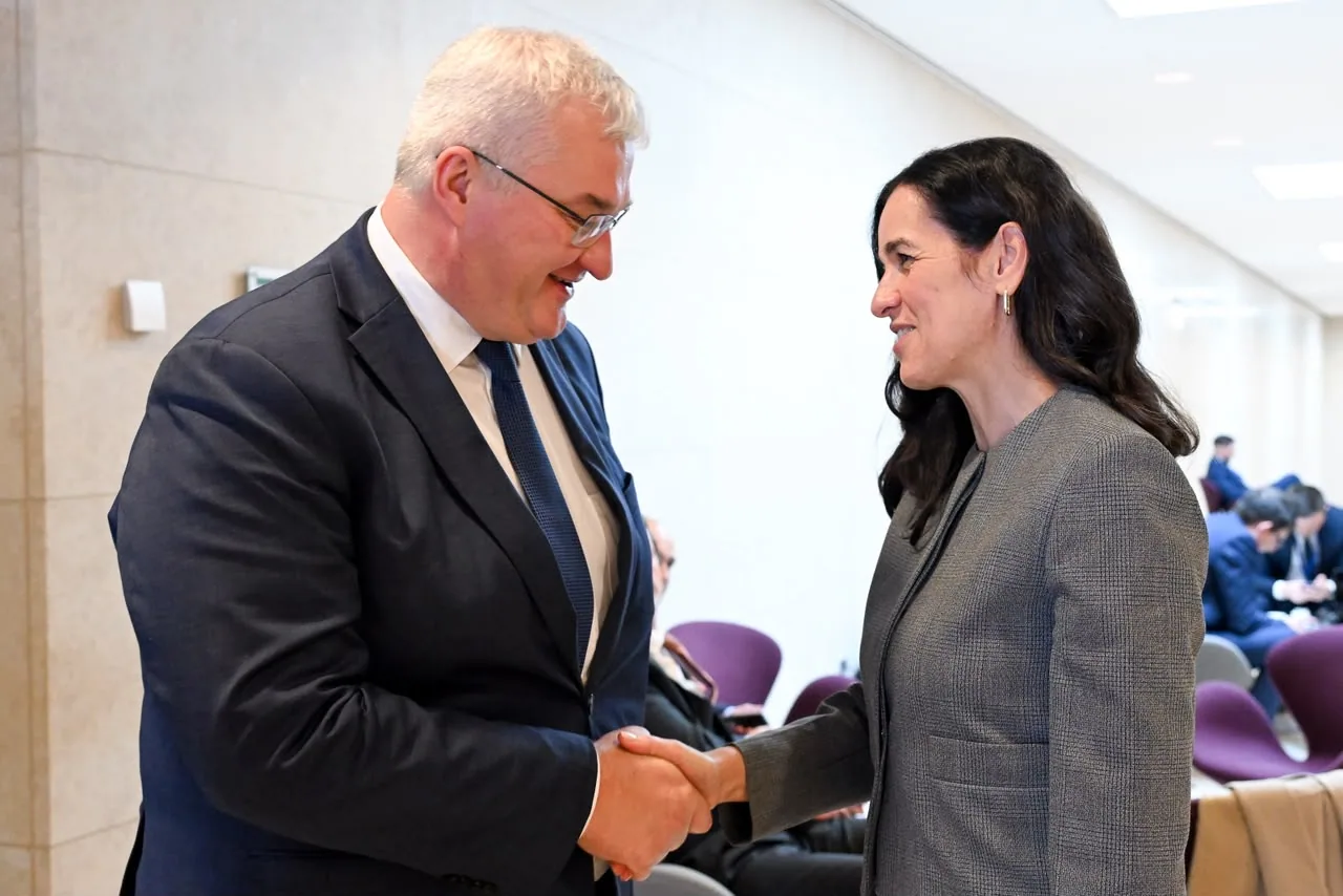 Orbán Anita magyar, és Andrej Szibiha ukrán külügyminiszter Orbán Anita magyar, és Andrej Szibiha ukrán külügyminiszter
